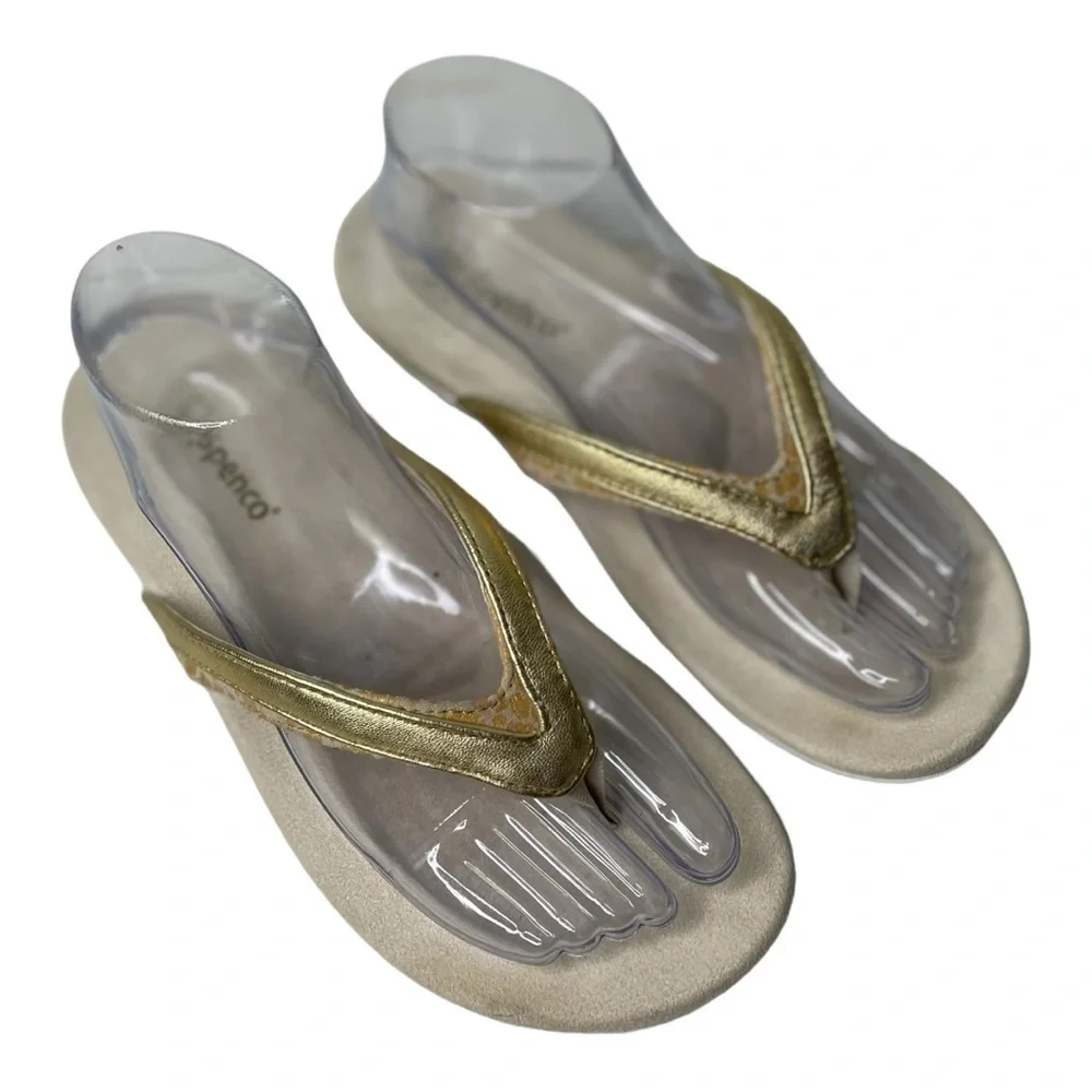 Spenco Women’s Gold Leather Sandals